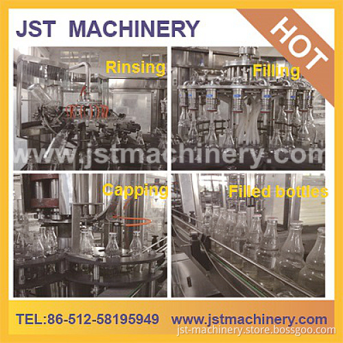 CE Approved Glass Bottle Juice Filling Machine for 3000bph